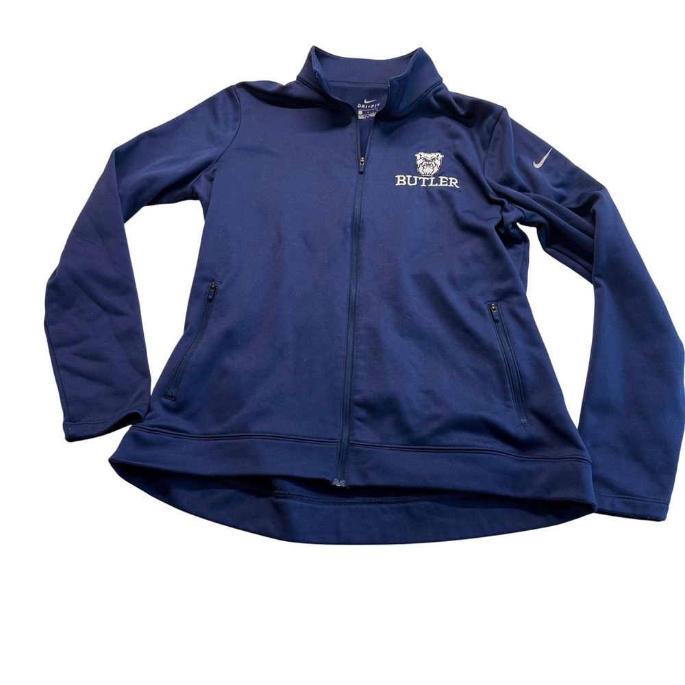 Nike Butler Bulldogs Jacket Womens Large Blue Excellent Dri-FIT Full Zip AH6260